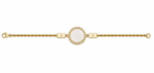 Bracciale "Sole" Madreperla Dorato